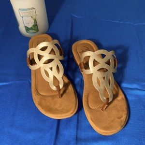 🩴Natural Soul Gold & Brown Jennie Sandals - 8W